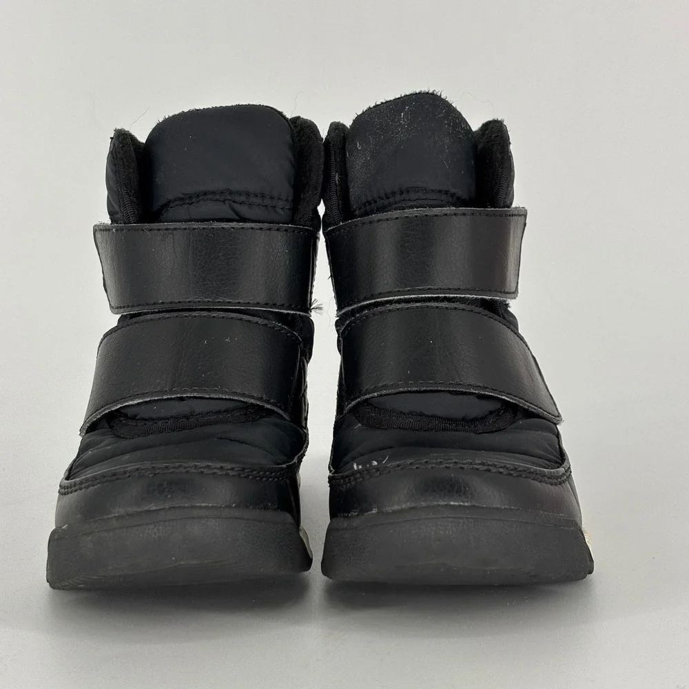 Sorel Whitney II Strap Waterproof Boot Black/Sea Salt Kids Size 9 Insulated Snow